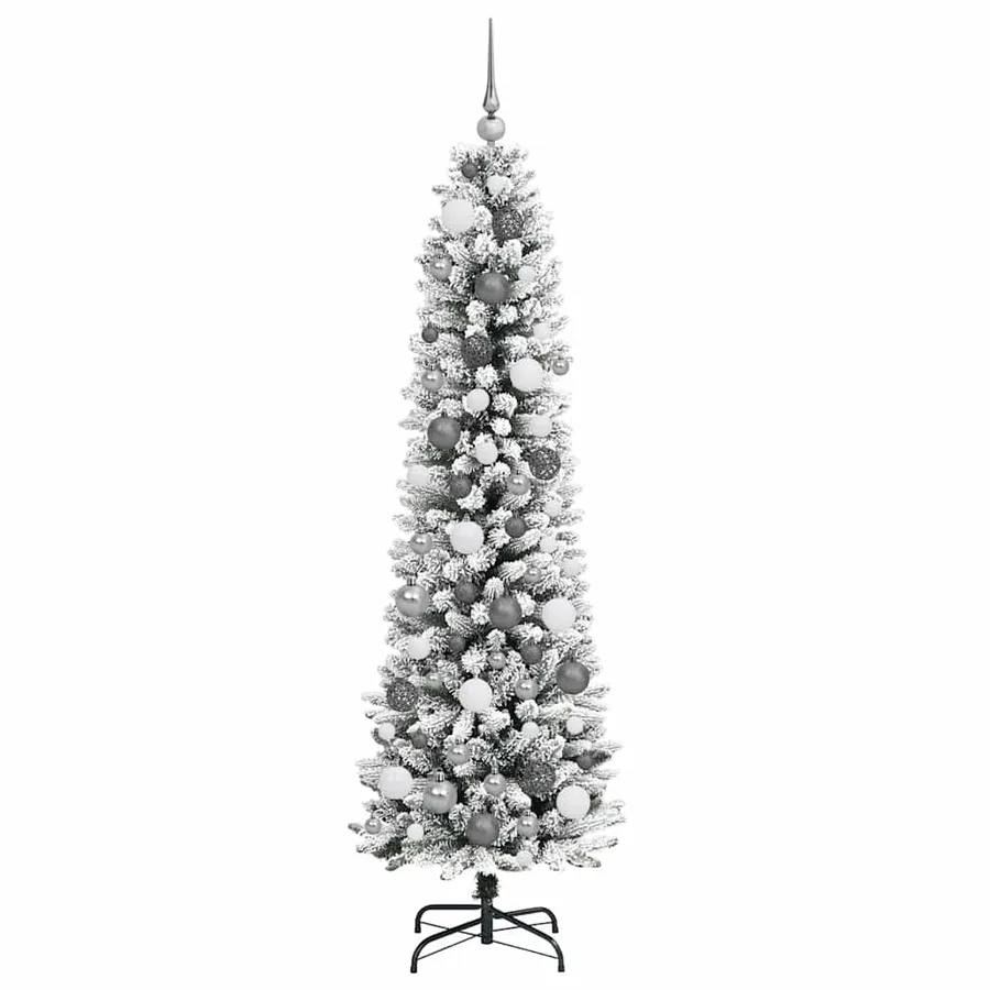 Sapin de Noël artificiel Blanc 180 cm PVC, métal et plastique - 5
