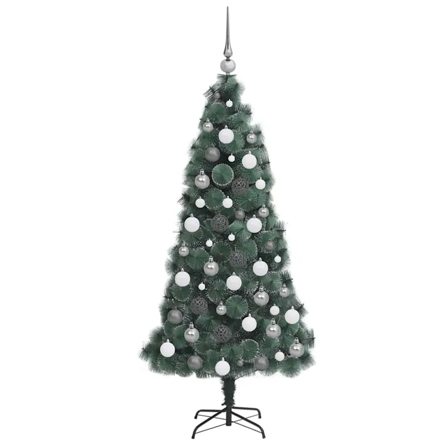 Arbre de Noël artificiel pré-éclairé avec ensemble de boules - 6
