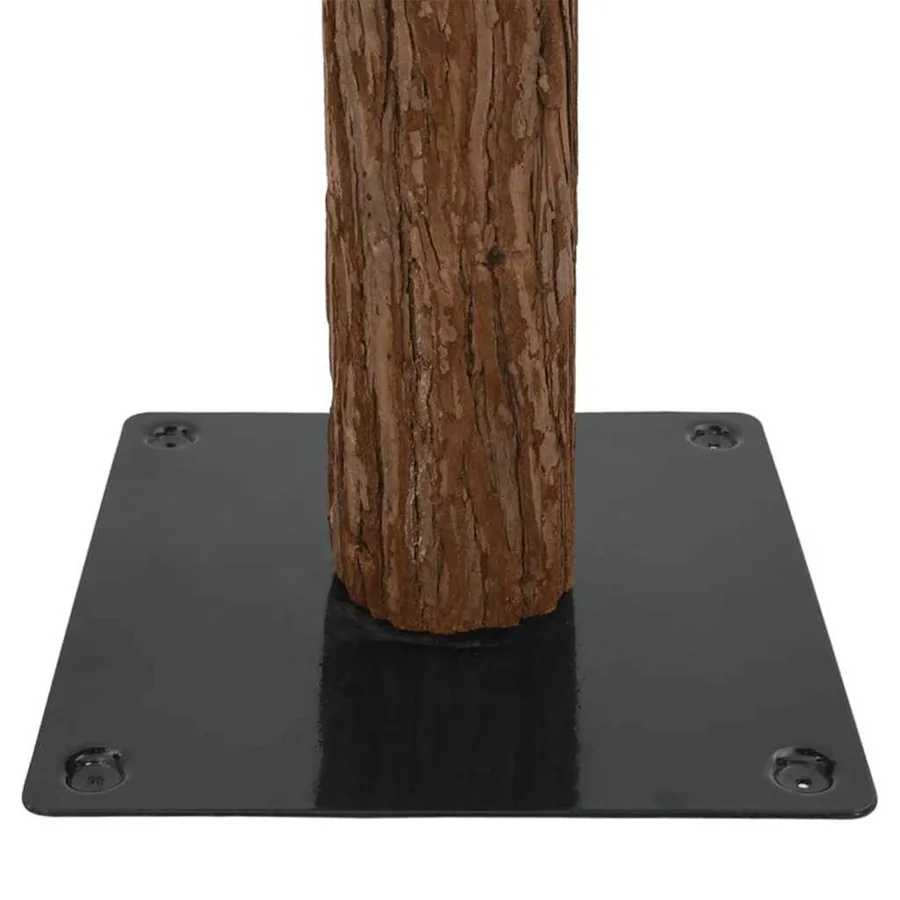 Sapin de Noël mince Vert 210 cm PVC et bois de pin massif - 6