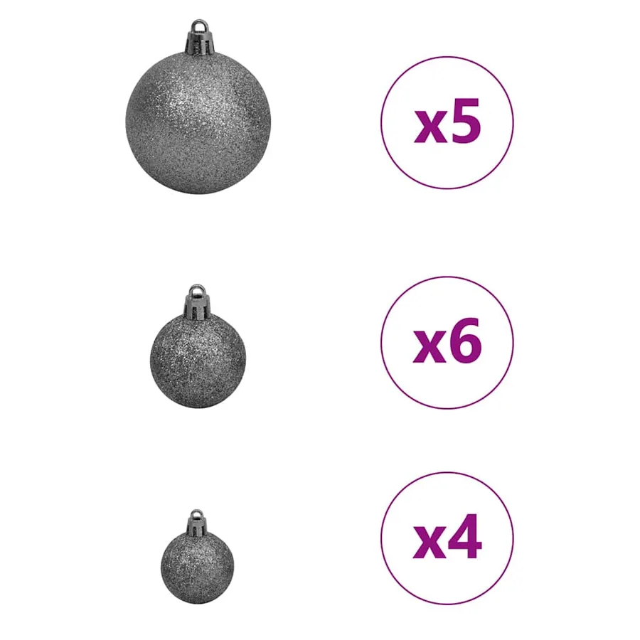 Sapin de Noël artificiel avec 150 LED avec support Blanc 120 cm - 7