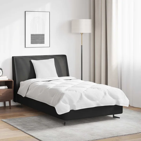 Ensemble de Duvet avec oreiller 2 pcs Blanc Microfibre