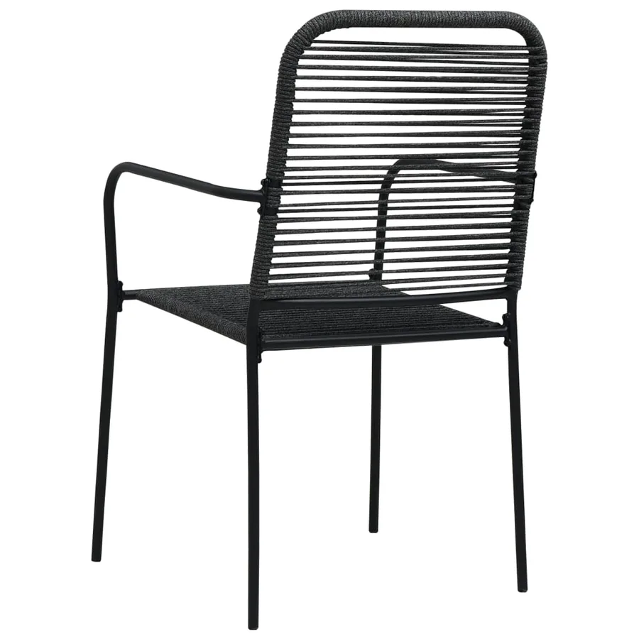 Ensemble à manger de jardin 5 pcs noir verre et acier - 10
