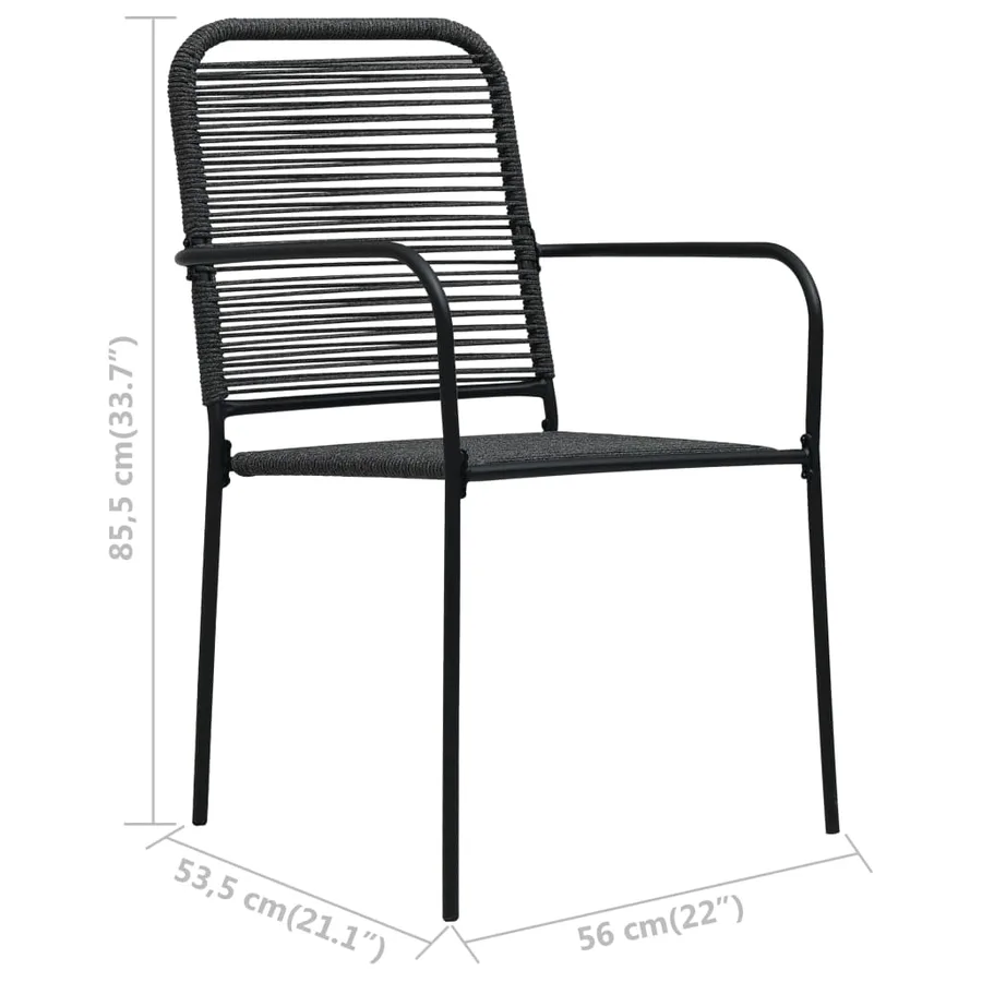 Ensemble à manger de jardin 5 pcs noir verre et acier - 13