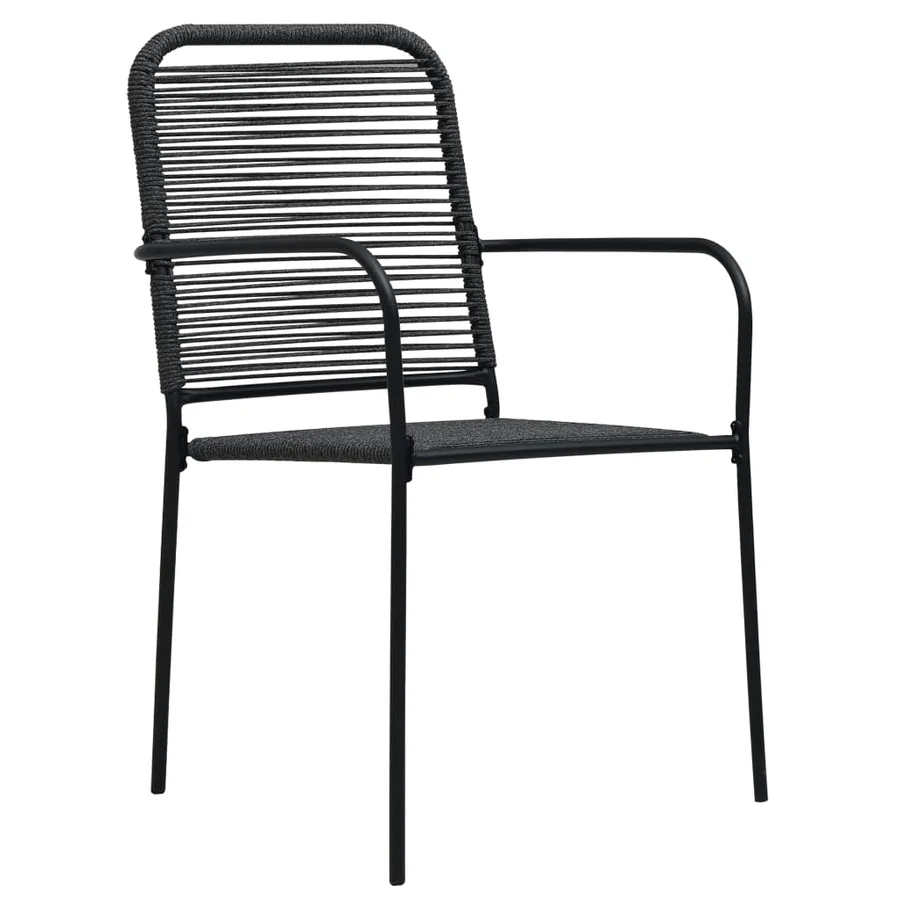 Ensemble à manger de jardin 5 pcs noir verre et acier - 7