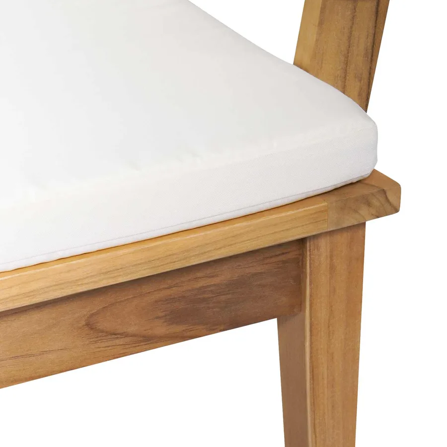 Ensemble banc et table de jardin 2 pcs Crème et marron - 12