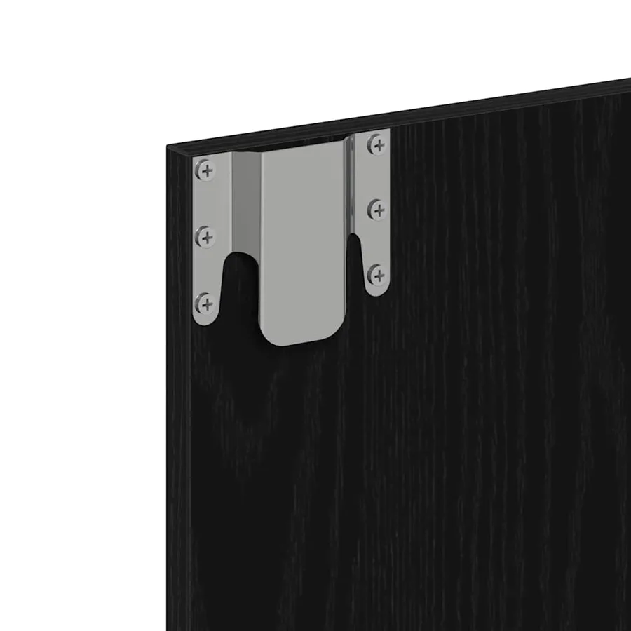 Armoire Miroir Chêne noir 60 x 31,5 x 62 cm Bois d'ingénierie - 8