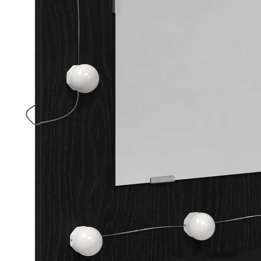 Armoire Miroir Chêne noir 60 x 31,5 x 62 cm Bois d'ingénierie - 9
