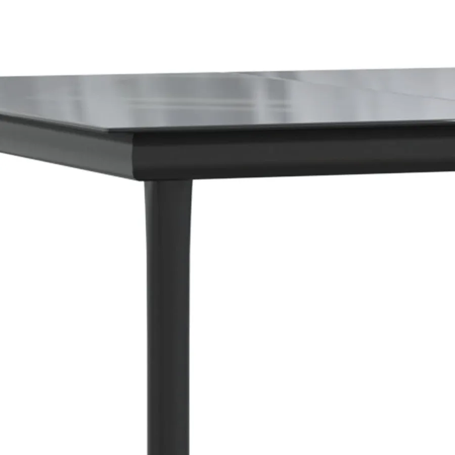 Ensemble à manger de jardin 7 pcs Noir Corde de coton et acier - 9