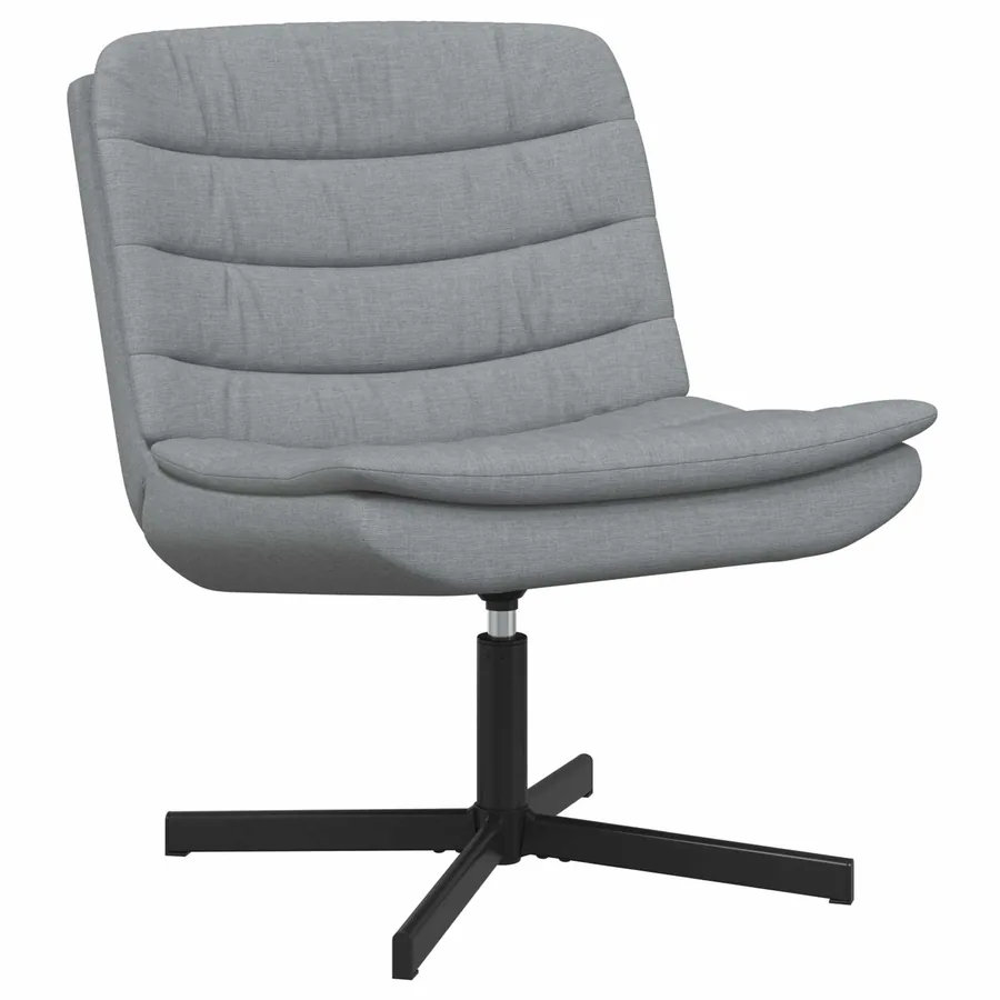 Chaise pivotante Gris clair 63 x 75 x 76 cm tissu