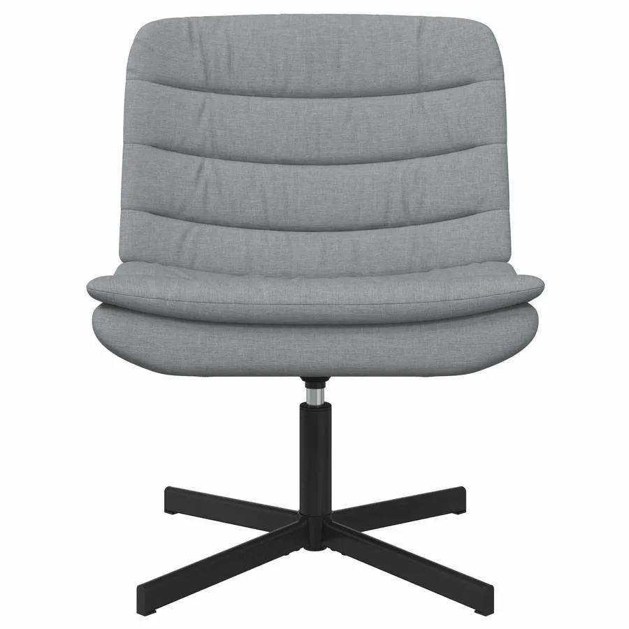 Chaise pivotante Gris clair 63 x 75 x 76 cm tissu - 2