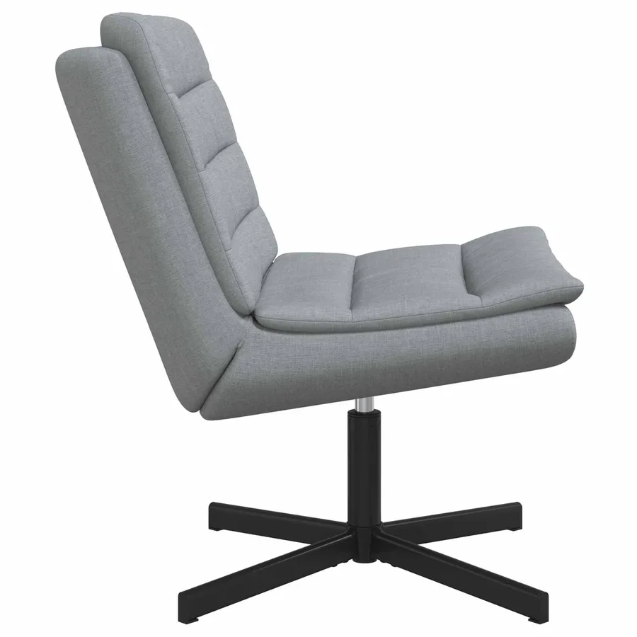 Chaise pivotante Gris clair 63 x 75 x 76 cm tissu - 3