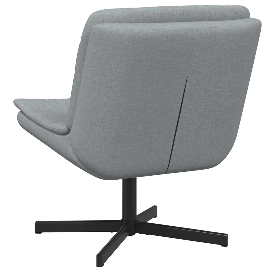 Chaise pivotante Gris clair 63 x 75 x 76 cm tissu - 4