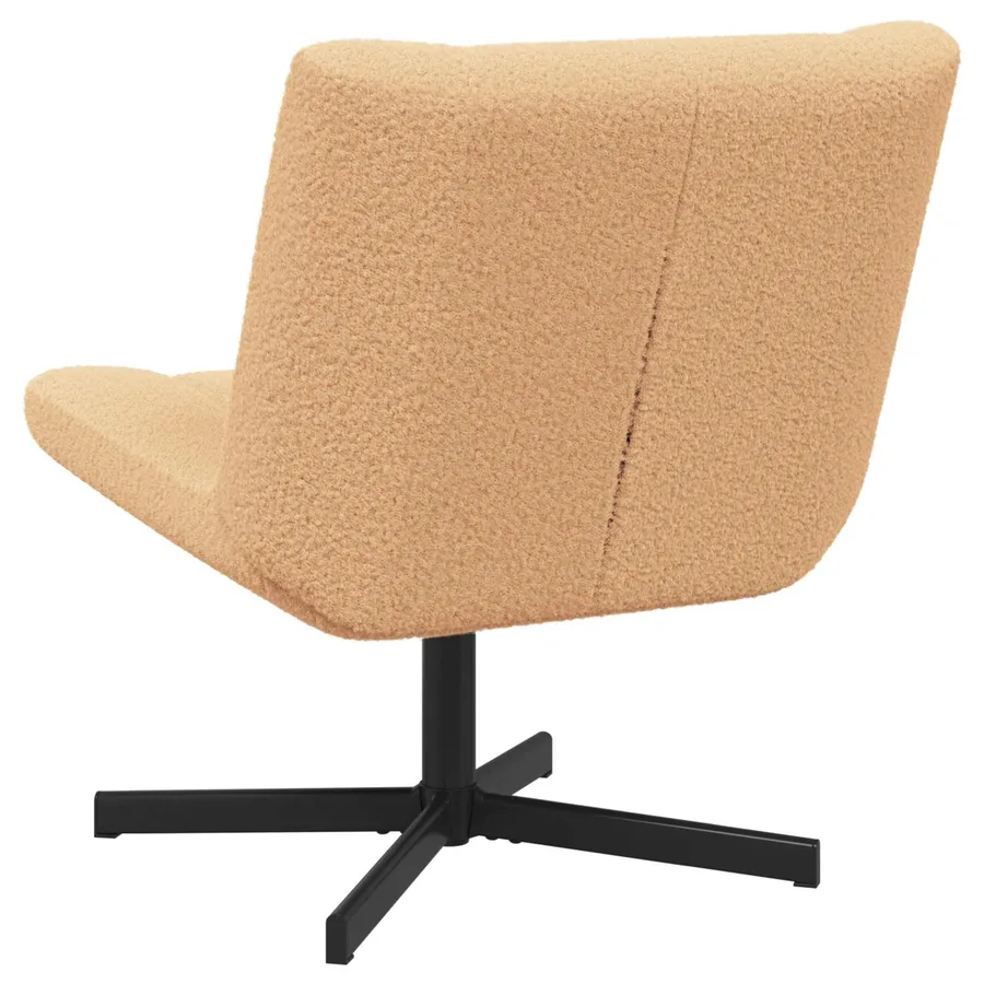 Chaise pivotante Beige 63 x 75 x 76 cm Peau de mouton - 4