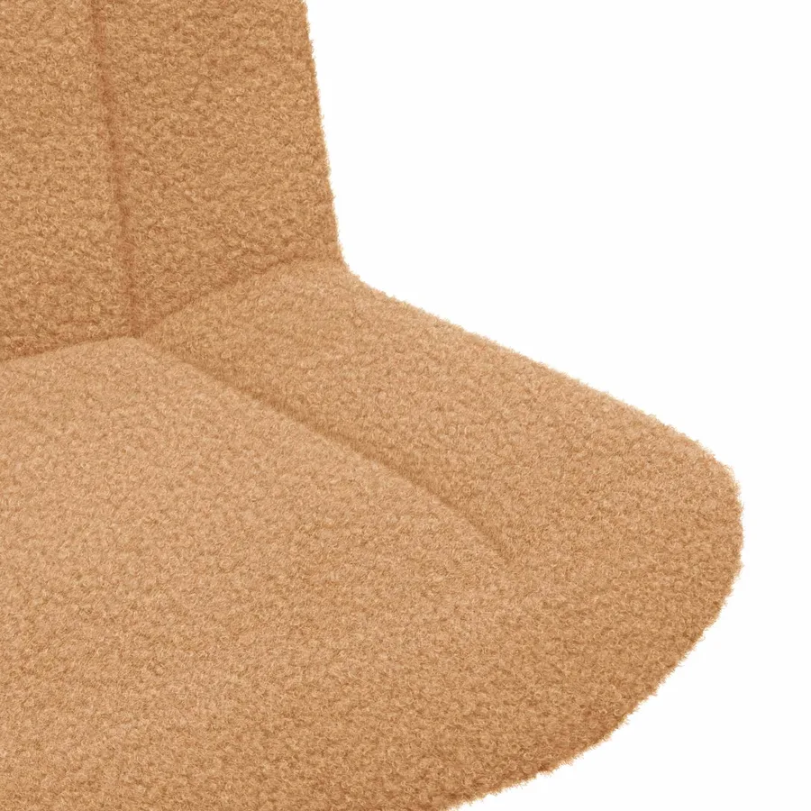 Chaise pivotante Beige 63 x 75 x 76 cm Peau de mouton - 5