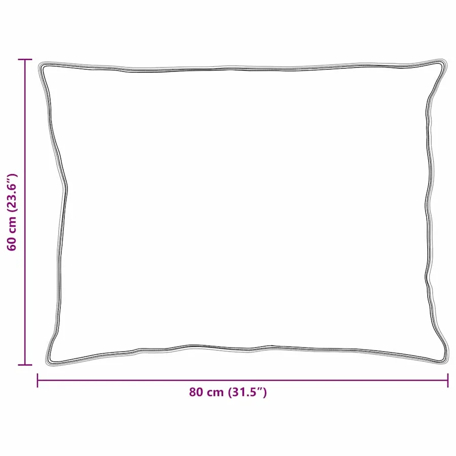 Oreiller avec oreiller 2 pcs Blanc 60 x 80 cm Coton - 8
