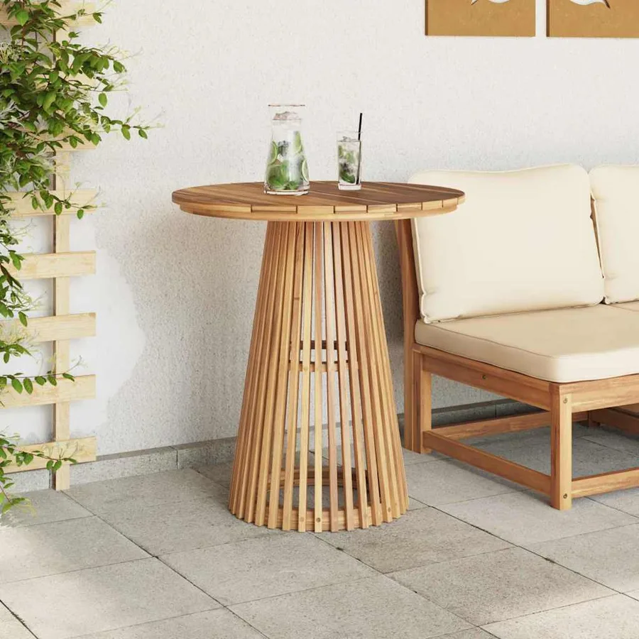 Table d'appoint Marron 70 x 70 x 75 cm Bois de teck massif - 4