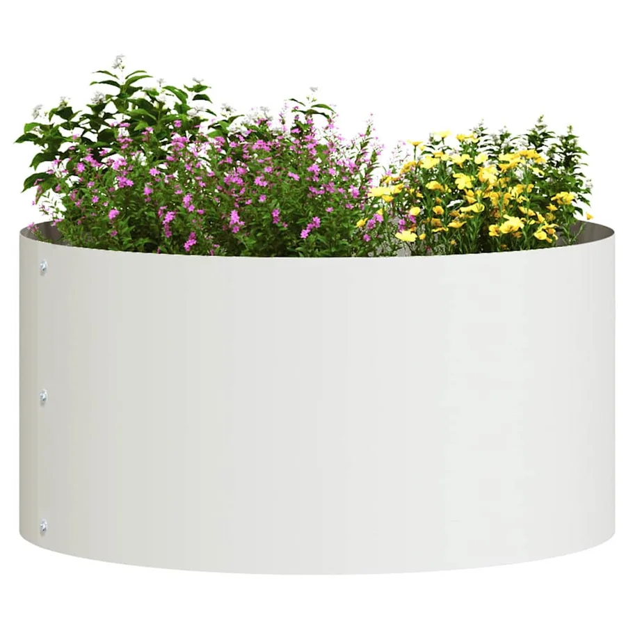 Anneau de jardinière Blanc 40 x 40 x 20 cm Acier laminé à froid - 3
