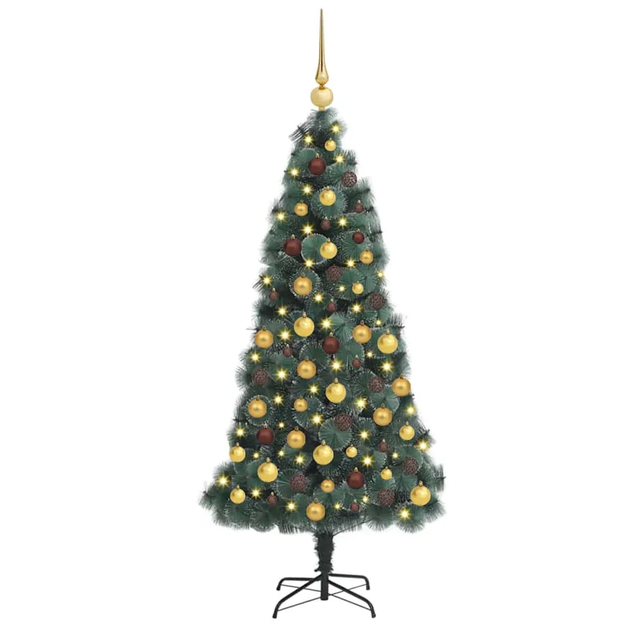 Arbre de Noël artificiel pré-éclairé avec ensemble de boules - 2