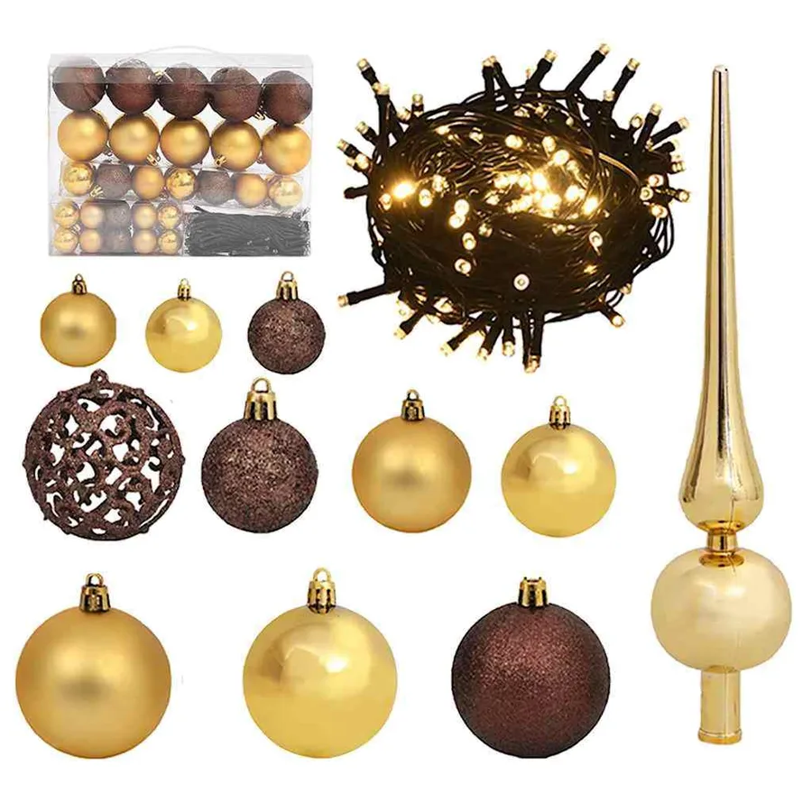 Arbre de Noël artificiel pré-éclairé avec ensemble de boules - 6