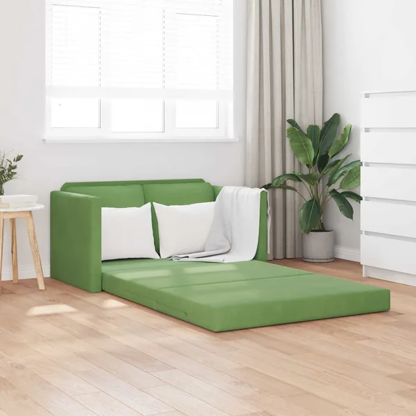 Canapé-Lit Vert clair 204 x 122 x 60 cm Velours