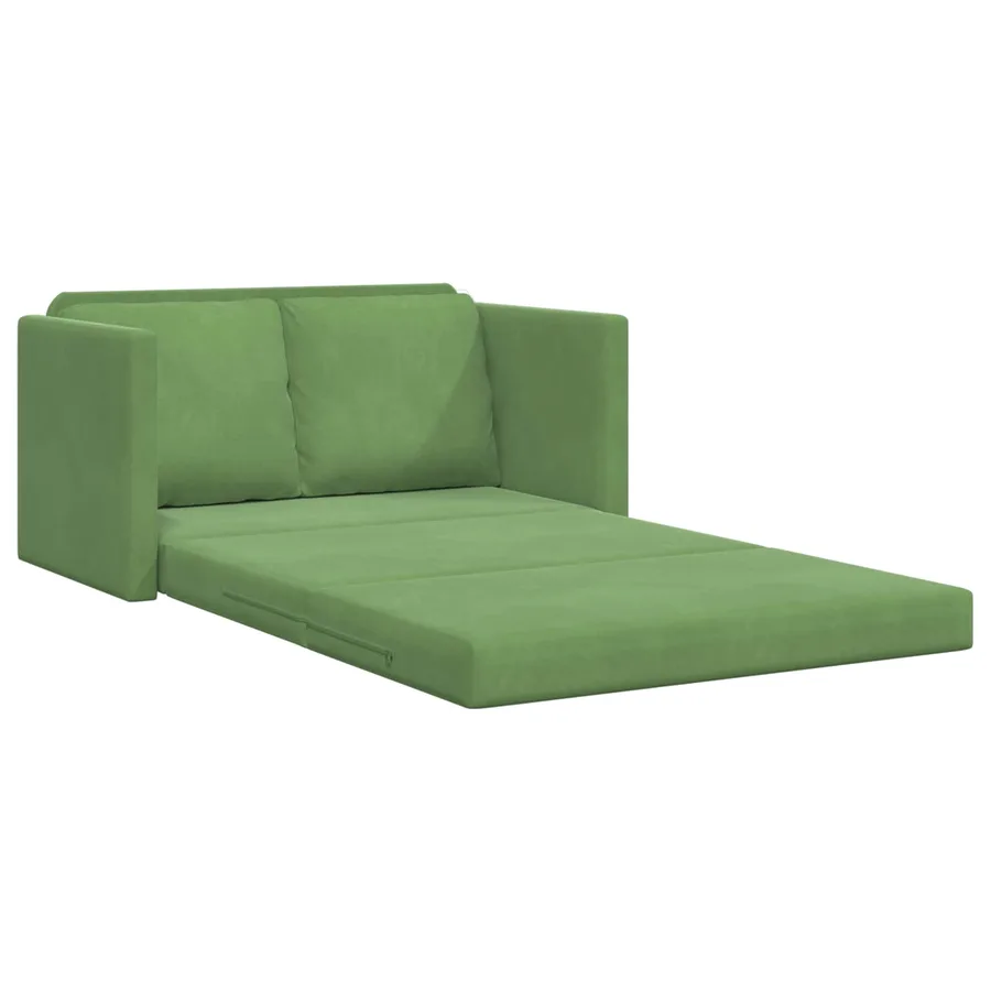 Canapé-Lit Vert clair 204 x 122 x 60 cm Velours - 4