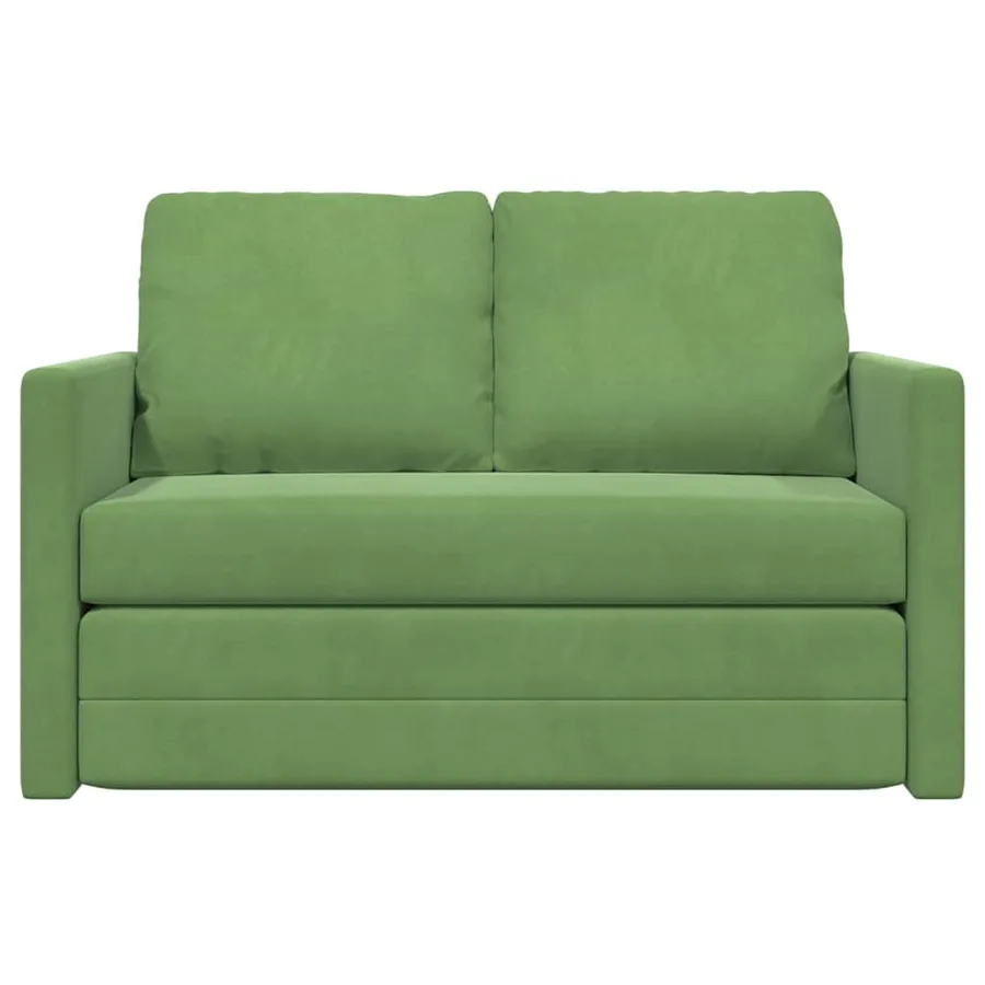 Canapé-Lit Vert clair 204 x 122 x 60 cm Velours - 5