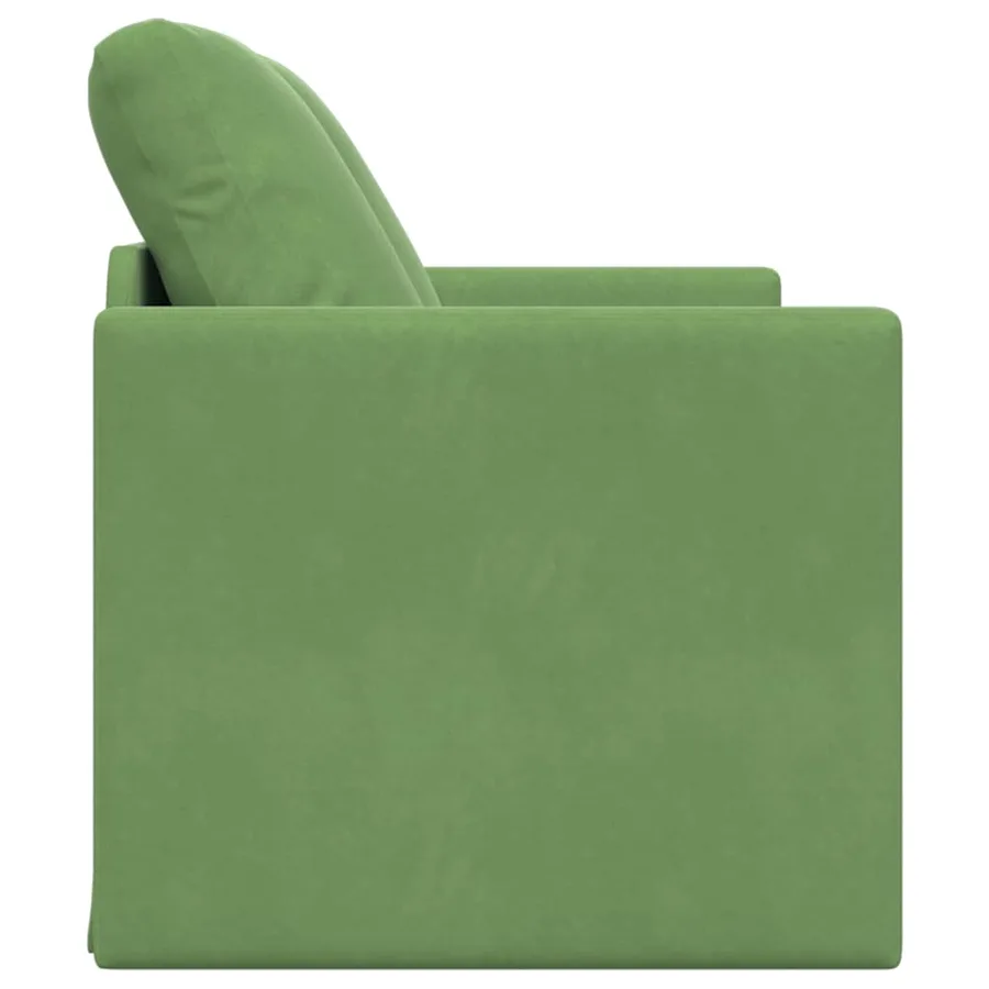 Canapé-Lit Vert clair 204 x 122 x 60 cm Velours - 6