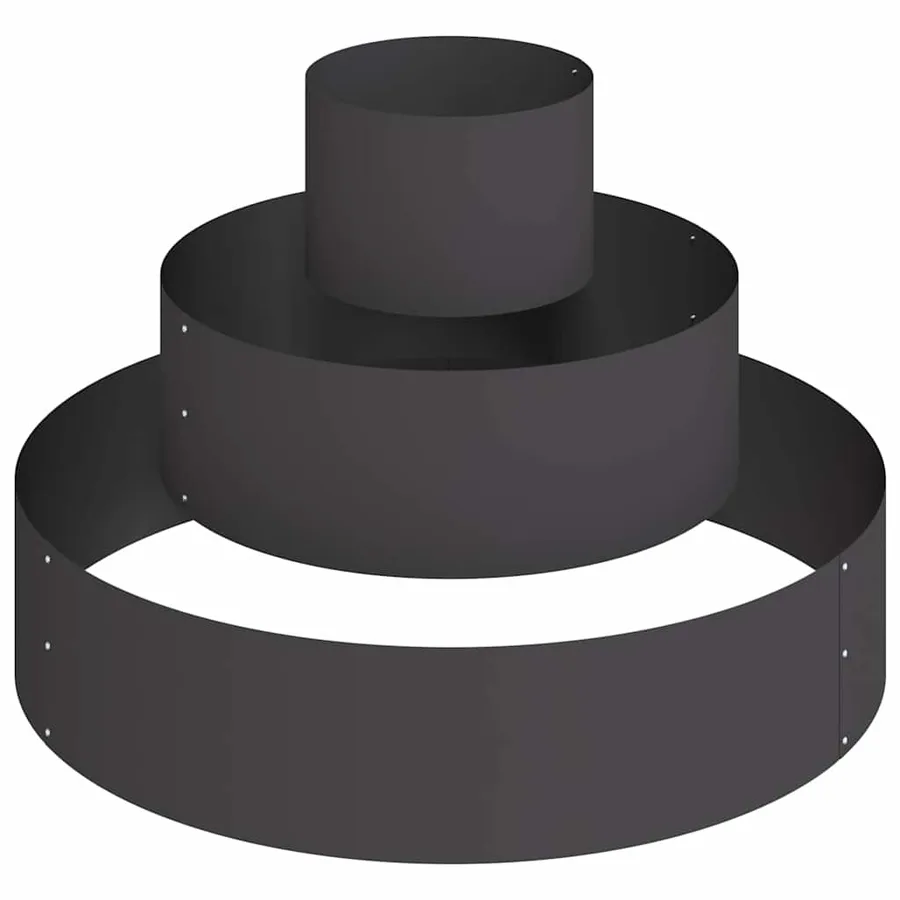 Cache-pot de jardin Noir 90 x 90 x 20 cm Acier laminé à froid - 2
