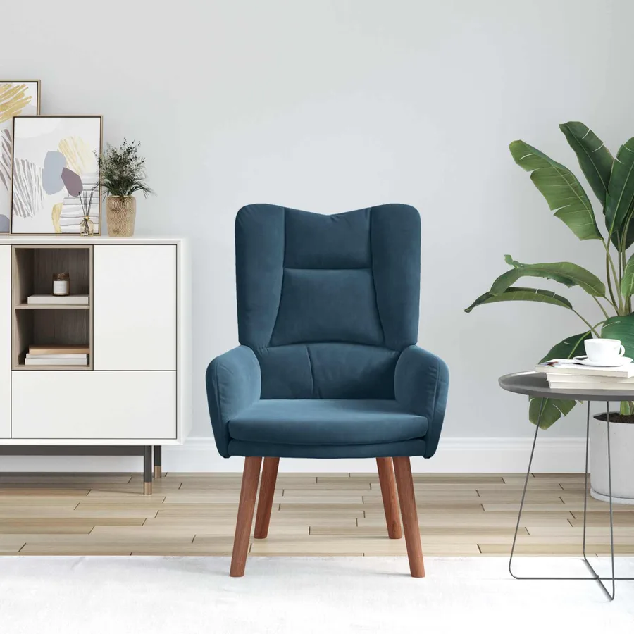 fauteuil Bleu 63 x 67 x 94 cm Velours - 3