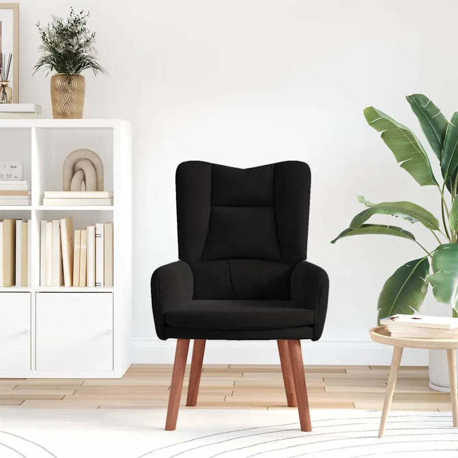 fauteuil Noir 63 x 67 x 94 cm Velours - 3