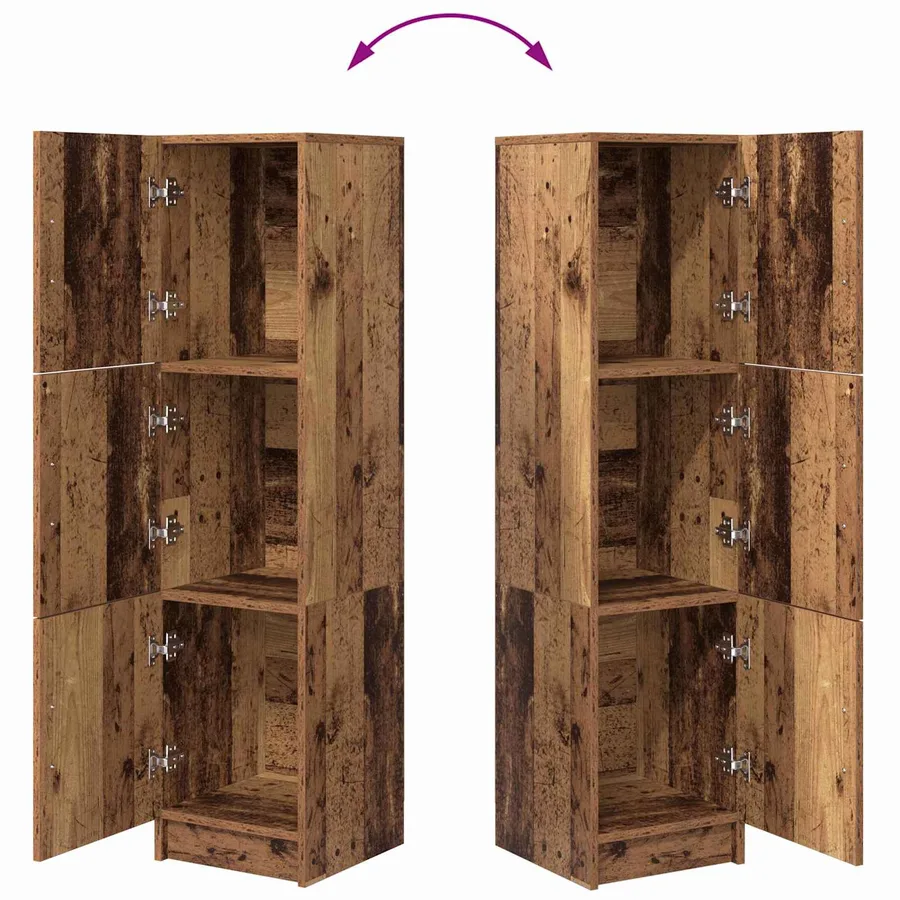 Haut Armoire Bois ancien 31.5 x 32 x 122.5 cm - 11