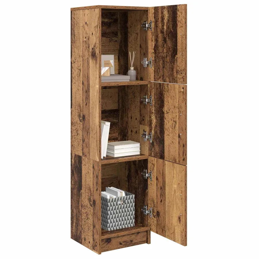 Haut Armoire Bois ancien 31.5 x 32 x 122.5 cm - 3