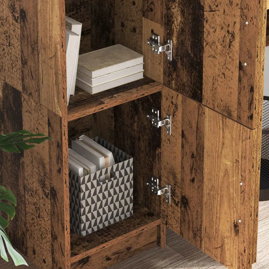 Haut Armoire Bois ancien 31.5 x 32 x 122.5 cm - 4