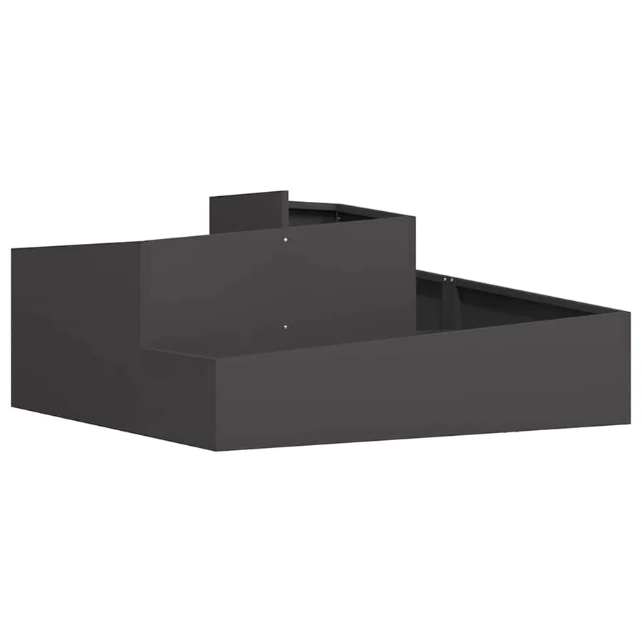 Cache-pot de jardin Noir 100 x 100 x 50 cm Acier laminé à froid - 2