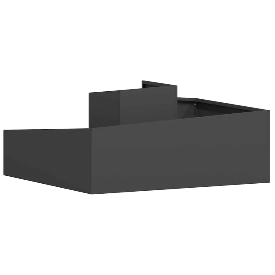 Cache-pot de jardin Noir 100 x 100 x 50 cm Acier laminé à froid - 7