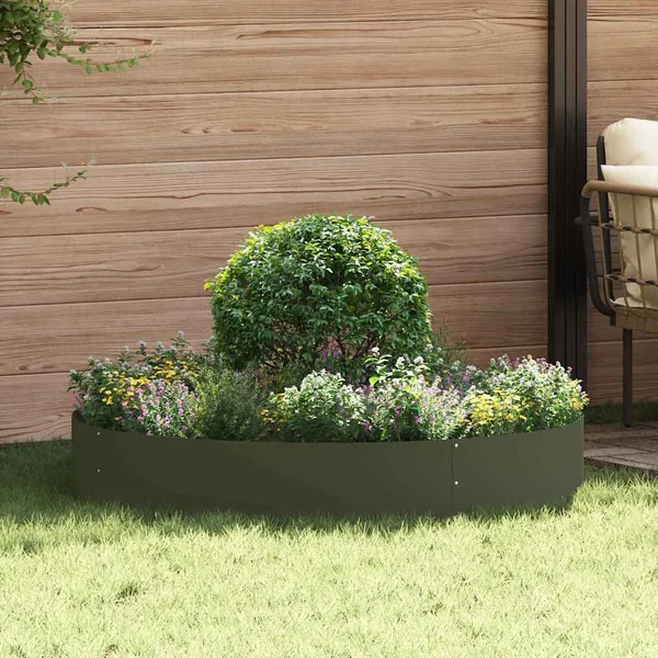 Anneau de jardinière 5 pc Vert olive 120 x 120 x 20 cm