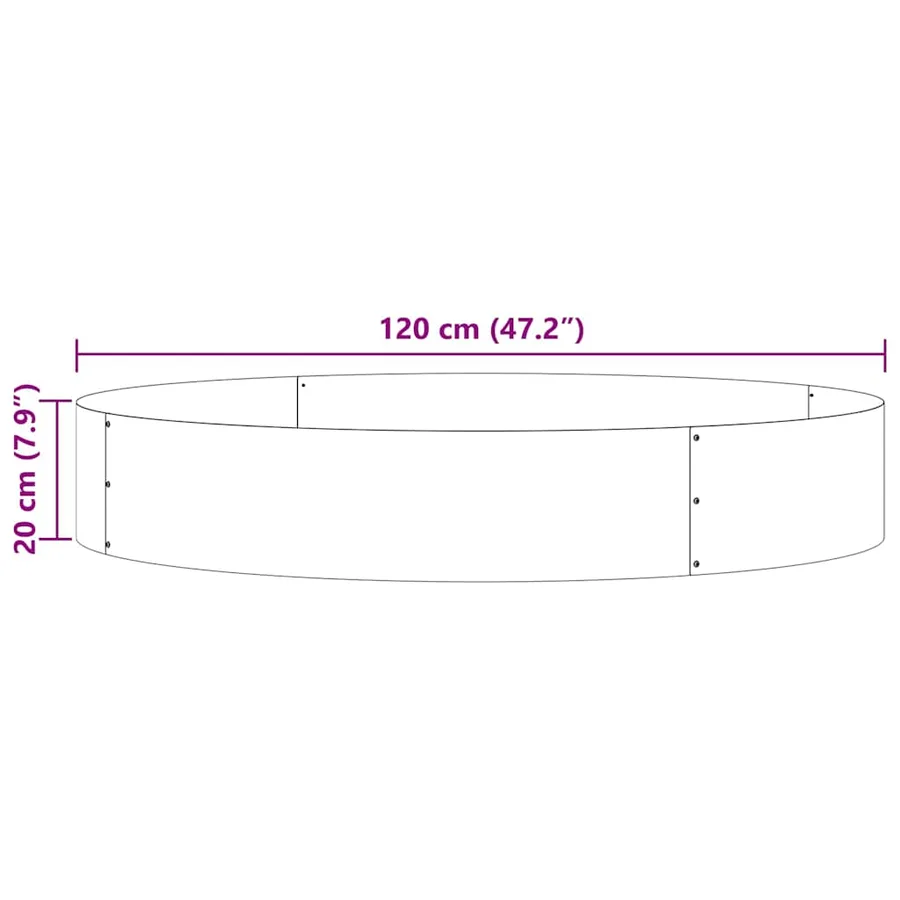 Anneau de jardinière 5 pc Vert olive 120 x 120 x 20 cm - 8