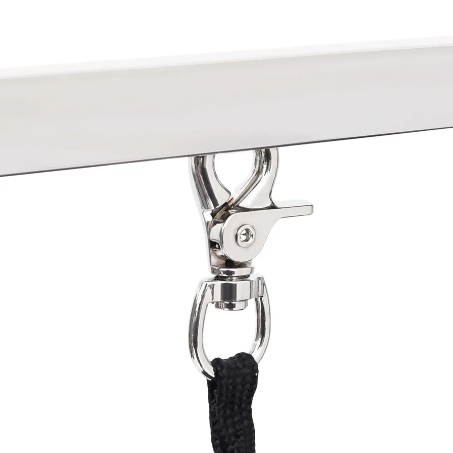 Table de toilettage réglable de chiens avec 2 boucles et panier - 7