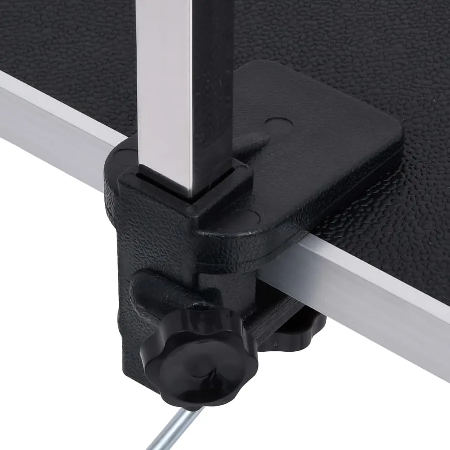 Table de toilettage réglable de chiens avec 2 boucles et panier - 9