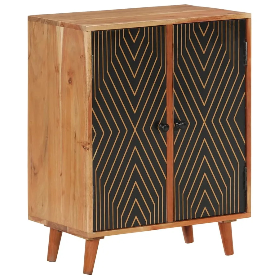 Buffet 60x35x74 cm bois massif d'acacia