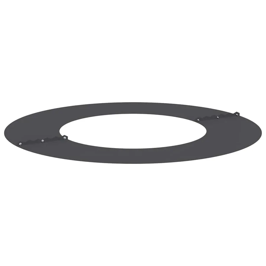 adapté pour anneau d'arbre plat Noir Ø40/70 cm Acier - 4