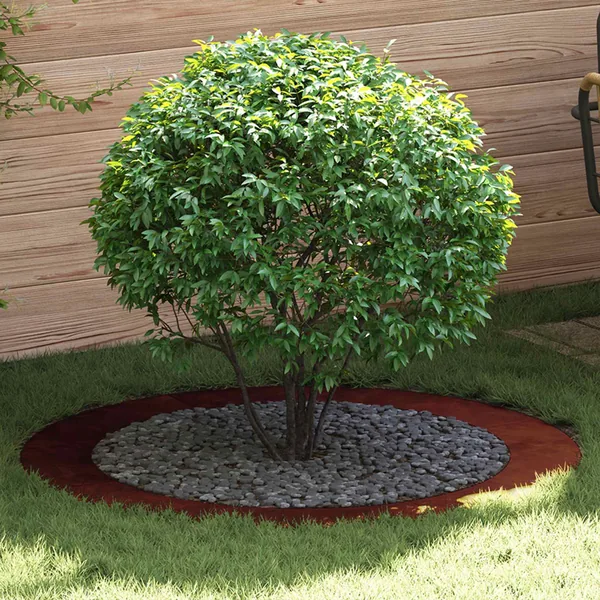 adapté pour anneaux d'arbre plats 5 pc Rouillé Ø90/120 cm