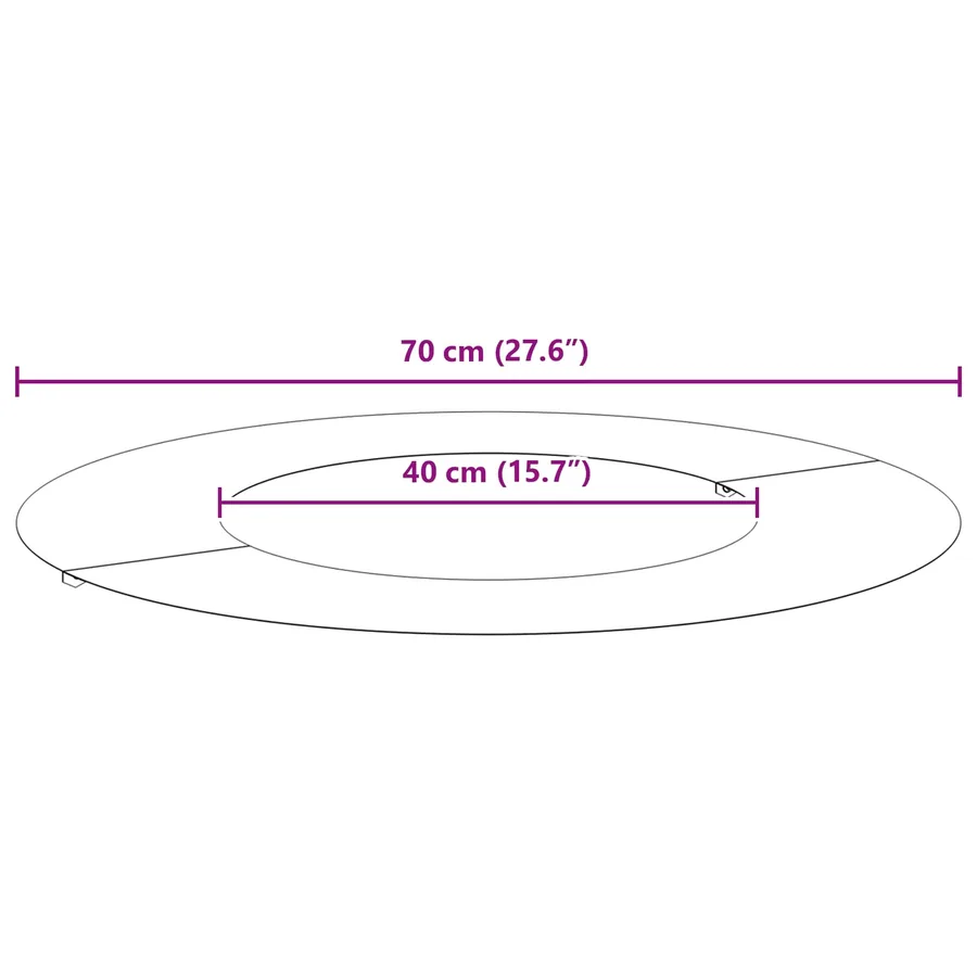 adapté pour anneau d'arbre plat Rouillé Ø40/70 cm - 11