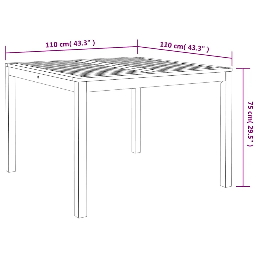 Ensemble de salle à manger pour jardin 3 pcs Noir - 11