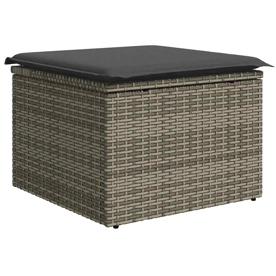 Ensemble de canapé de jardin Gris polyrotin - 7