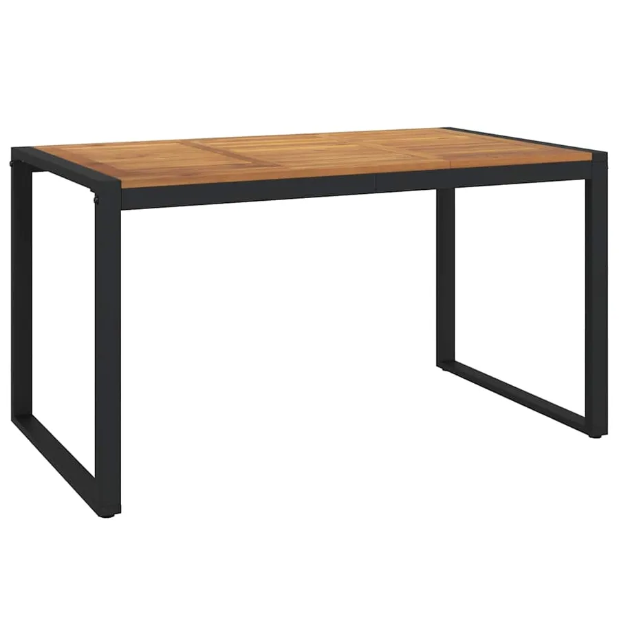 Ensemble à manger de jardin 7 pcs bois d'acacia solide et métal - 5