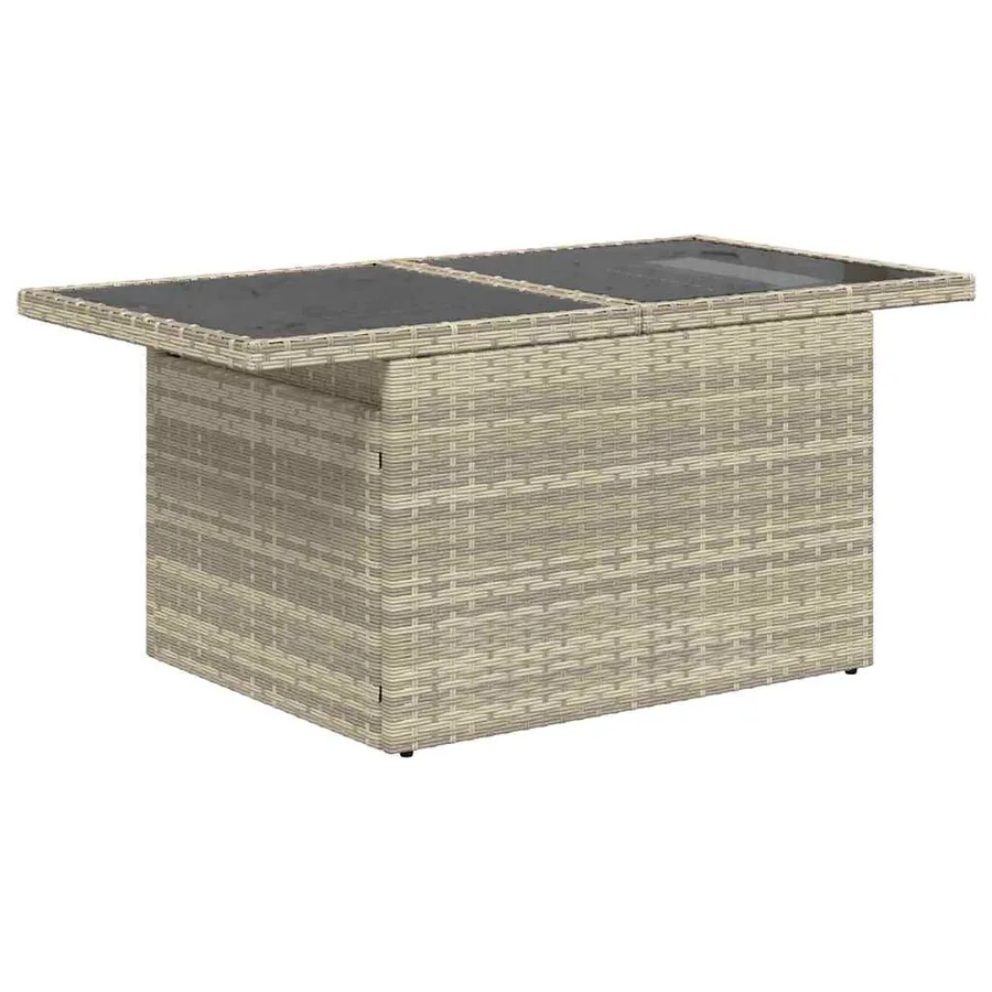 Ensemble de canapé de jardin 7 pcs Gris clair polyrotin - 6