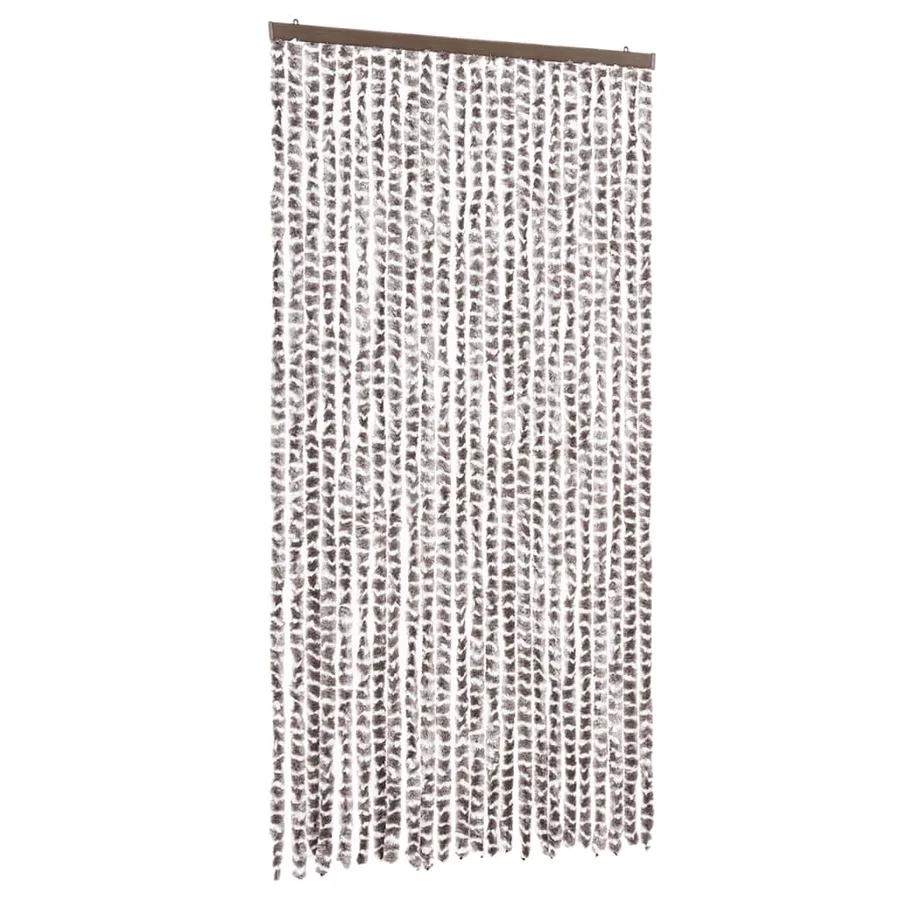Moustiquaire Taupe et blanc 100x220 cm Chenille - 2
