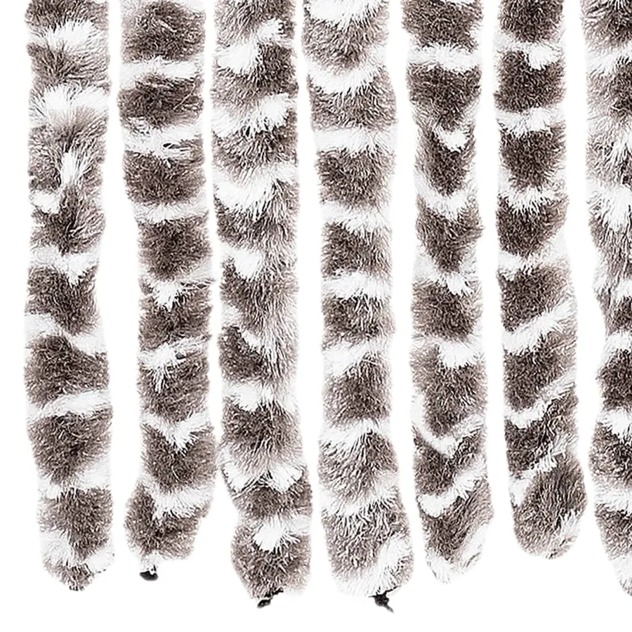 Moustiquaire Taupe et blanc 100x220 cm Chenille - 5