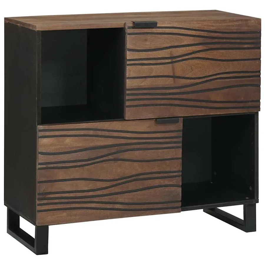 Buffet Marron 80 x 33 x 75 cm bois de manguier massif